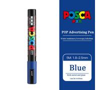 Uni Poscas Marqueur,Pc-5m Acrylique Rotulador Permanent Pop Affiche Graffiti Dessin Stylos 1.8-2.5mm Peinture Brosse Art Fournitures - Type Blue