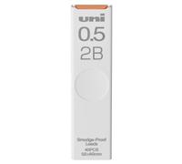 uni Smudge-Proof Leads Recharge pour stylo mécanique | 0,5 mm | 2B | 40 pièces