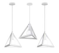 UNI Suspension Filaire Blanc - Longueur Adjustable 100cm - Plafonnier Lustre Luminaire Salon Couloir - 3 Pack
