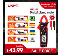 UNI-T pince multimètre numérique UT210E UT210D courant alternatif Mini pince multimètre True RMS pince ampèremètre UT210C gamme automatique UT210E