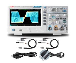 UNI-T UPO1202CS Oscilloscope numérique au phosphore 2 canaux 200 MHz 56 Mpoints 500 kwrfms TFT LCD 7"