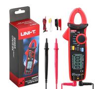 UNI-T UT210D Mini pince numérique 200 A CA CC Courant True RMS Pince ampèremètre de fréquence de tension Testeur de température Multimètre avec pince crocodile pour un usage domestique