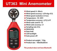 Uni-T Ut363 Ut363bt Mini Anémomètre Portatif Avec Bluetooth Numérique Mesure De La Vitesse Du Vent Compteur Température Écran Lcd - Type Ut363