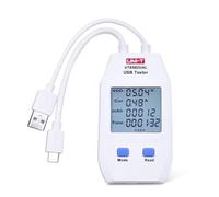 UNI-T UT658DUAL Multimètre de tension et de courant USB type A et type C pour produits numériques Capacité de charge avec stockage de données