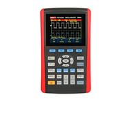 UNI-T UTD1025DL Oscilloscope à mémoire numérique portable 25 MHz 2 canaux 250 Msa/s Taux d'échantillonnage 2 en 1 Oscilloscope et multimètre Mesure de tension, courant, ohm, 3 compteurs, 3,5 pouces