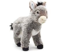 Uni-Toys - Âne Gris, Debout - 28 cm (Hauteur) - Âne en Peluche - Doudou en Peluche