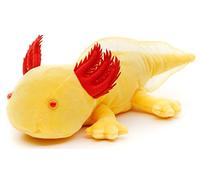 Uni-Toys Axolotl Peluche Aquatique Originale (Jaune avec Yeux Rouges) - 32 cm (Longueur) - Peluche Aquatique - Doudou