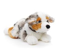 Uni-Toys - Berger australien avec collier - 40 cm (longueur) - Chien en peluche - Peluche doudou