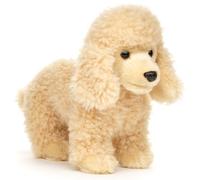 Uni-Toys - Caniche Abricot Debout (sans Laisse) - 30 cm (Longueur) - Chien en Peluche - Doudou