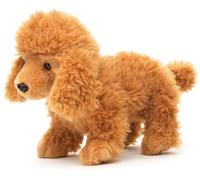 Uni-Toys - Caniche (Marron Clair), Debout (sans Laisse) - 30 cm (Longueur) - Chien en Peluche - Doudou
