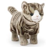 Uni-Toys - Chat Gris tigré Debout - 35 cm (Longueur) - Chat en Peluche - Peluche, Doudou
