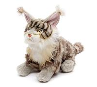 Uni-Toys - Chat Maine Coon Assis (Gris) - 27 cm (Hauteur) - Chat en Peluche - Doudou