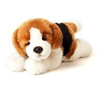 Uni-Toys - Chiot Beagle couché - 24 cm (Longueur) - Chien en Peluche, Animal de Compagnie - Peluche