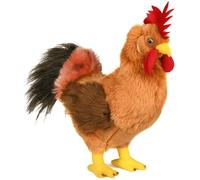 Uni-Toys - Coq Marron - 34 cm (Hauteur) - Poulet, Coque, Oiseau - Peluche Doudou