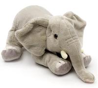 Uni-Toys Éléphant couché - 27 cm (Longueur) - Éléphant en Peluche - Doudou