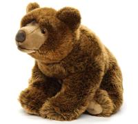 Uni-Toys - Grand Ours Brun Assis - 43 cm (Longueur) - Ours en Peluche - Doudou