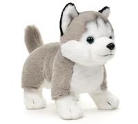 Uni-Toys - Husky Gris, Debout (sans Laisse) - 30 cm (Longueur) - Peluche Chien - Doudou