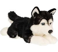 Uni-Toys - Husky Noir, couché - 41 cm (Longueur) - Peluche Chien - Peluche - Doudou