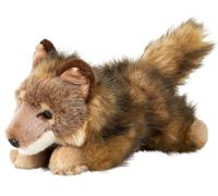 Uni-Toys - Jeune Loup, couché - 24 cm (Longueur) - Peluche, Doudou, Marron