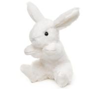 Uni-Toys - Lapin avec Oreilles rabattables (Blanc) - 15 cm (Hauteur) - Lapin en Peluche - Doudou
