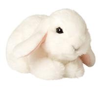Uni-Toys - Lapin bélier Blanc, couché - 18 cm (Longueur) - Lièvre, Animal de la forêt - Peluche, Doudou