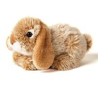 Uni-Toys - Lapin bélier couché (Beige) - 18 cm (Longueur) - Peluche Lapin - Doudou