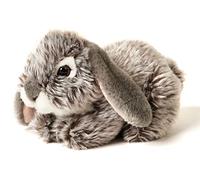Uni-Toys - Lapin bélier couché (Gris) - 18 cm (Longueur) - Peluche Lapin - Doudou