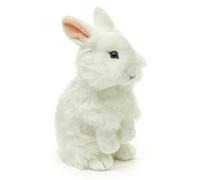 Uni-Toys - Lapin tête de Lion avec Oreilles dressées - Debout - Blanc - 23 cm (Hauteur) - Lapin en Peluche - Peluche, Doudou