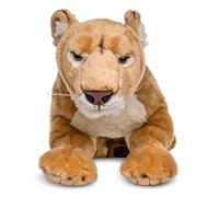 Uni-Toys Lionne couchée - 78 cm (Longueur) - Peluche Sauvage, Lion - Doudou
