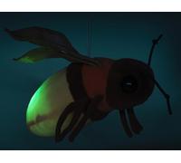 Uni-Toys - lucioles (avec lumière) - 17 cm (Longueur) - Coccinelle Lumineuse, Insecte en Peluche - Doudou
