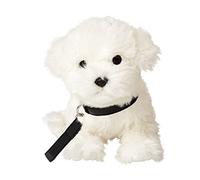 Uni-Toys - Maltais avec Laisse - 26 cm (Longueur) - Chien en Peluche - Peluche, Doudou