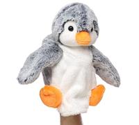 Uni-Toys - Marionnette Pingouin (Bleu chiné) - 24 cm (Hauteur) - Peluche