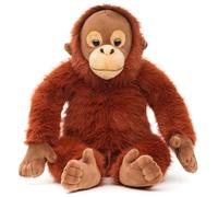 Uni-Toys - Orang-outan avec Fermeture sur Les Mains - 27 cm (Hauteur) - Singe en Peluche - Doudou