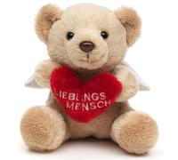 Uni-Toys - Ours en Peluche Ange Gardien avec cœur Rouge - Personne préférée - Peluche - 13 cm (Hauteur) - Doudou