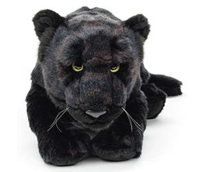 Uni-Toys - Panthère Noire, couchée - 44 cm (Longueur) - Peluche Sauvage - Doudou