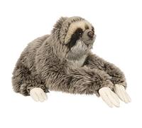 Uni-Toys - Paresseux, couché, avec Velcro - 35 cm (Longueur) - Animaux Sauvages en Peluche - Peluche, Doudou, Marron