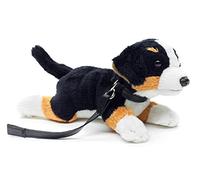 Uni-Toys - Peluche Bouvier Bernois (avec Laisse) - 21 cm (Longueur) - Chien en Peluche, Animal de Compagnie - Doudou