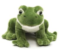 Uni-Toys - Peluche Grenouille Verte Assise - avec Voix vacillante - 13 cm (Longueur) - Peluche, Doudou
