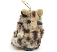 Uni-Toys - Peluche Hibou de Virginia - « Horneule » - 13 cm (Hauteur) - Oiseau en Peluche, Chouette - Doudou