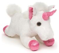 Uni-Toys Peluche Licorne allongée (Blanc) - 18 cm (Longueur) - Cheval en Peluche - Doudou