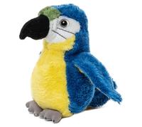 Uni-Toys - Peluche Perroquet (Bleu) - 13 cm (Hauteur) - Oiseau en Peluche - Doudou