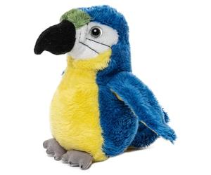 Uni-Toys - Peluche Perroquet (Bleu) - 13 cm (Hauteur) - Oiseau en Peluche - Doudou