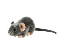 Uni-Toys Peluche souris couchée 17 cm (30 cm avec queue) Gris
