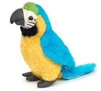 Uni-Toys - Perroquet bleu - 20 cm (hauteur) - Oiseau en peluche, Ara - Peluche