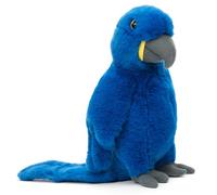 Uni-Toys - Perroquet (Bleu) - 25 cm (Hauteur) - Ara en Peluche, Oiseau - Peluche, Doudou