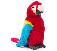 Uni-Toys - Perroquet (rouge) - 28 cm (hauteur) - Oiseau en peluche - Doudou