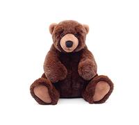 Uni-Toys - Petit Ours Brun Assis - « Yannie » - Super Doux - 21 cm (Hauteur) - Ours en Peluche, Peluche, Doudou