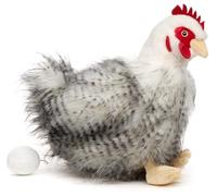 Uni-Toys Poule Assise (avec œuf) - 25 cm (Hauteur) - Poule en Peluche, Oiseau - Doudou