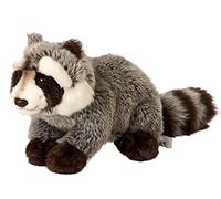 Uni-Toys - Raton Laveur, Assis - 23 cm (Longueur) - Peluche, Doudou, Blanc/Marron