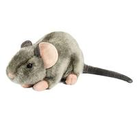 Uni-Toys Souris Grise, couchée - 17 cm (Longueur) - Peluche Rongeur - Doudou
